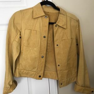 Yellow/tan Prada Leather jacket